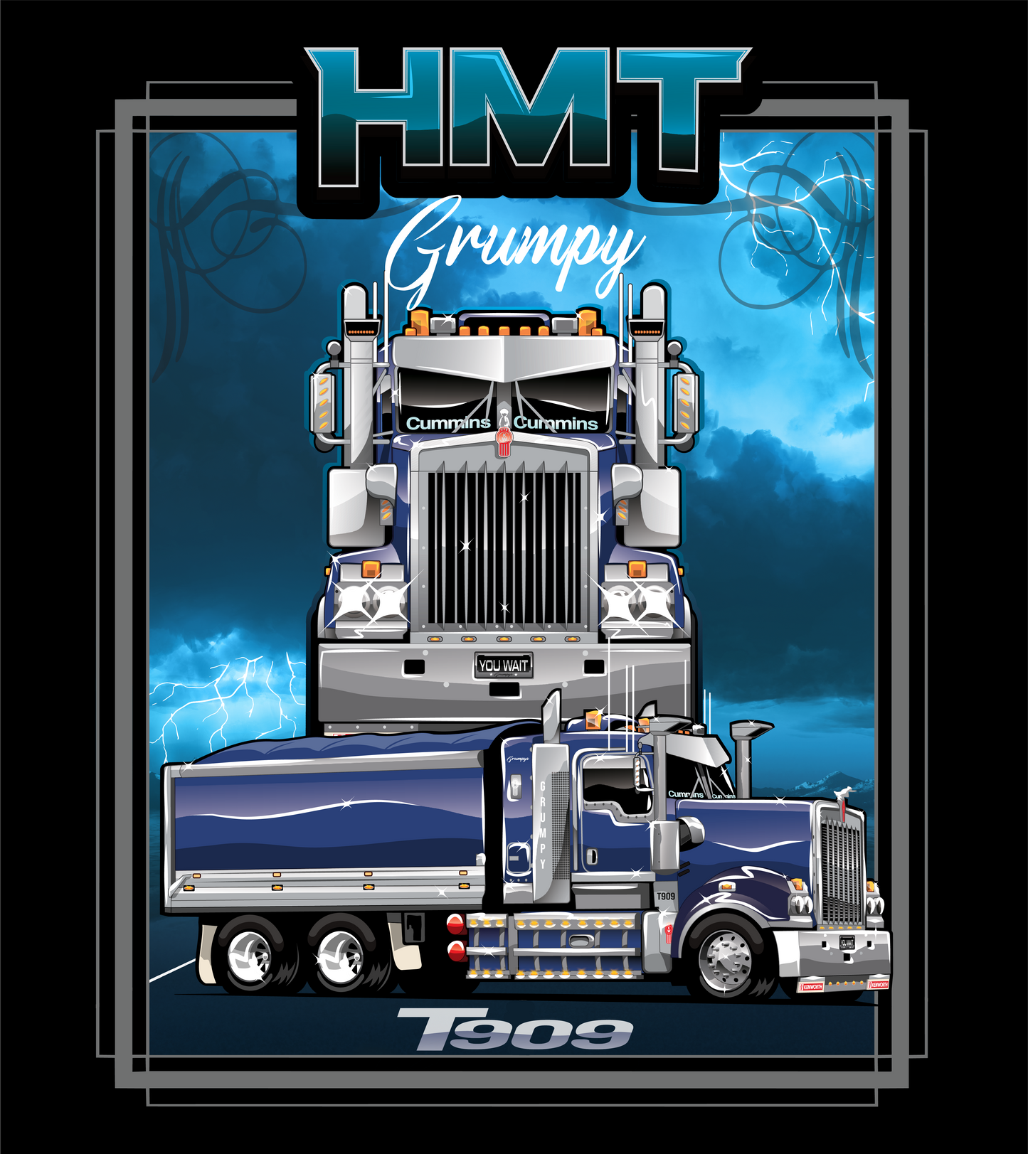 GRUMPY T909 Kenworth Truck Design - HMT