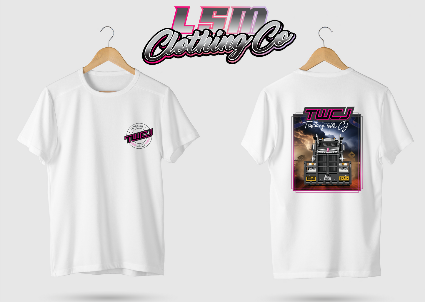 Trucking with CJ Kenworth T909 Design - T-Shirts
