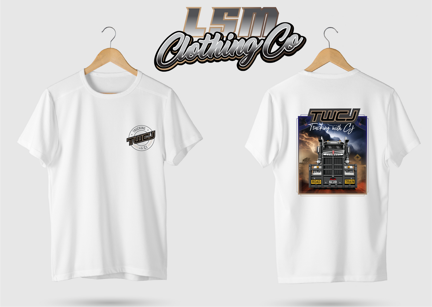 Trucking with CJ Kenworth T909 Design - T-Shirts