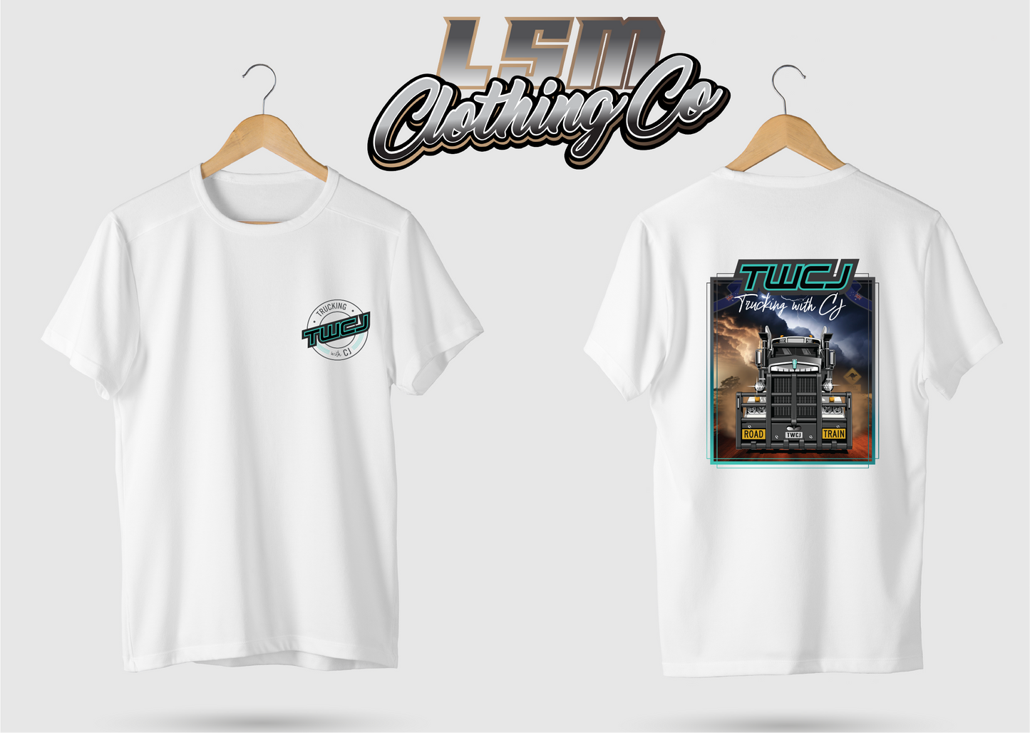 Trucking with CJ Kenworth T909 Design - T-Shirts