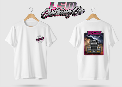 Trucking with CJ Kenworth T909 Design - T-Shirts