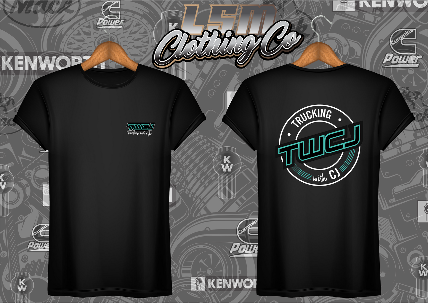 Trucking with CJ - Classic Design T-Shirts
